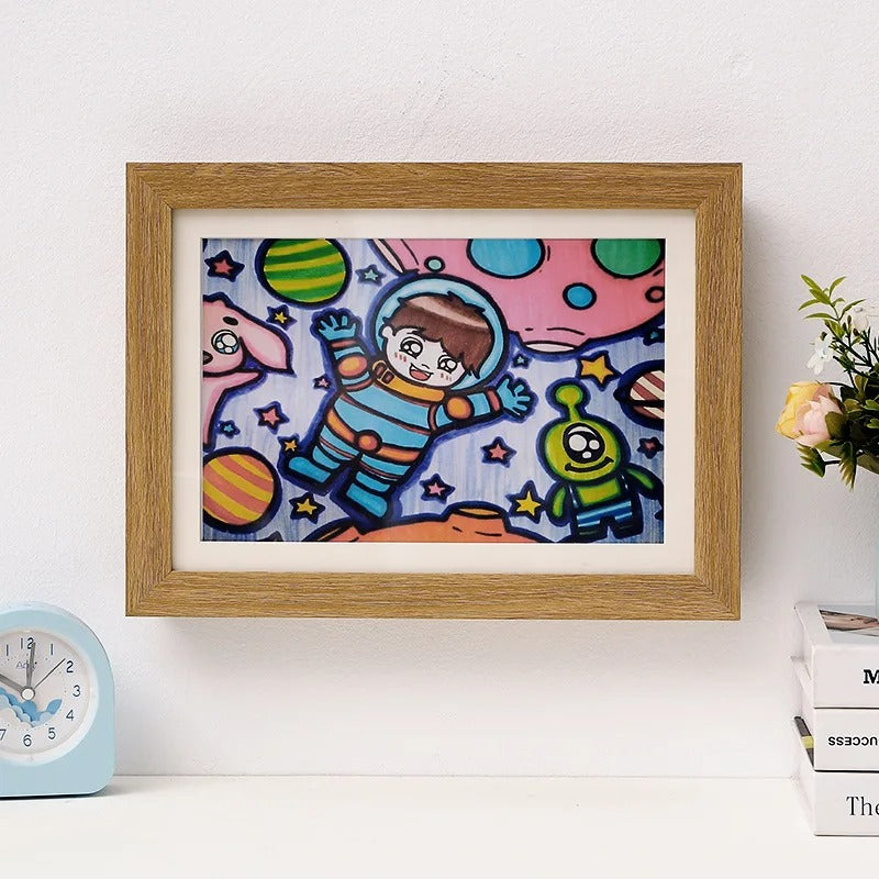 CADRE A DESSINS magnétique| 50 dessins A4 ArtKids™