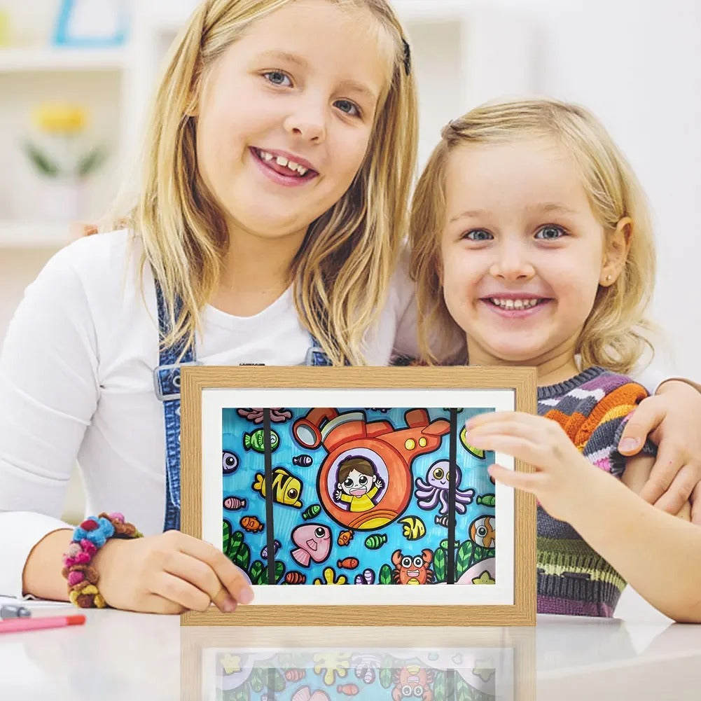 CADRE A DESSINS magnétique| 50 dessins A4 ArtKids™