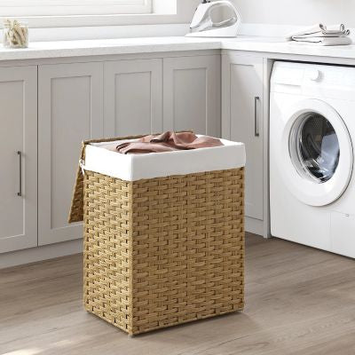 panier a linge en osier doublure