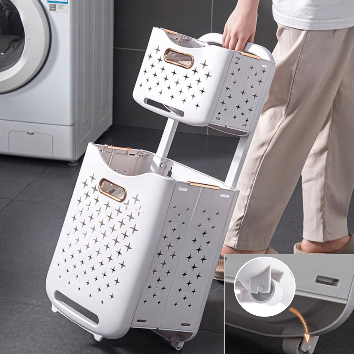 PANIER A LINGE PLIABLE Compact Ultra - Plat | Smarty - Home - shopping