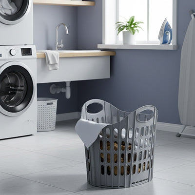 panier a linge pliable lessive facile compactair